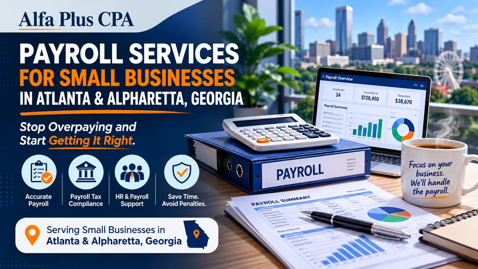 Professional payroll and HR services for small businesses in Atlanta and Alpharetta Georgia