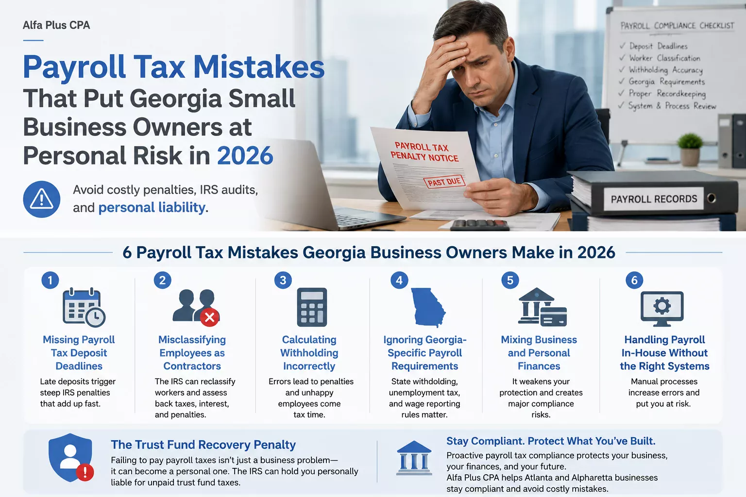 Payroll Tax Mistakes That Put Georgia Small Business Owners at Personal Risk in 2026
