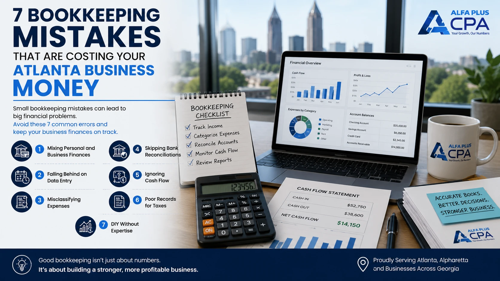 7 Bookkeeping Mistakes That Are Costing Your Atlanta Business Money