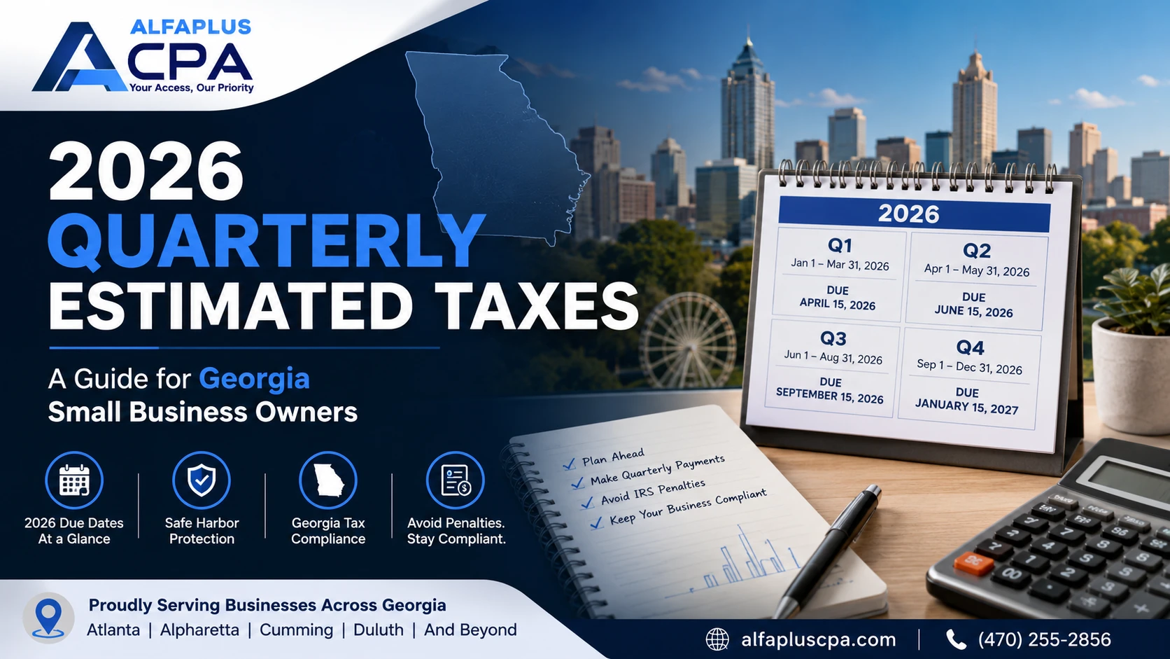 2026 Quarterly Estimated Taxes- A Guide for Georgia Small Business Owners
