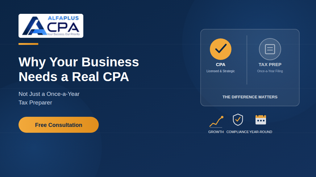Why Every Small Business Needs a CPA (Not Just a Tax Preparer)